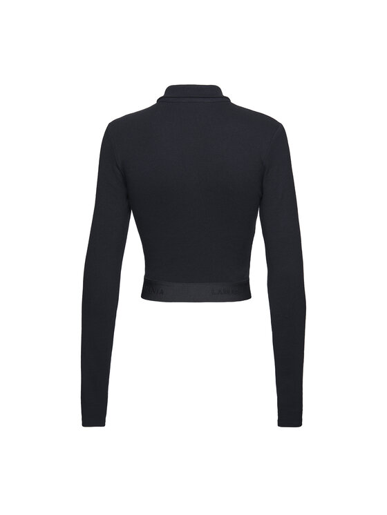 La Mania La Mania Bluzka OTTILE LONGSLEEVE Czarny Basic Fit
