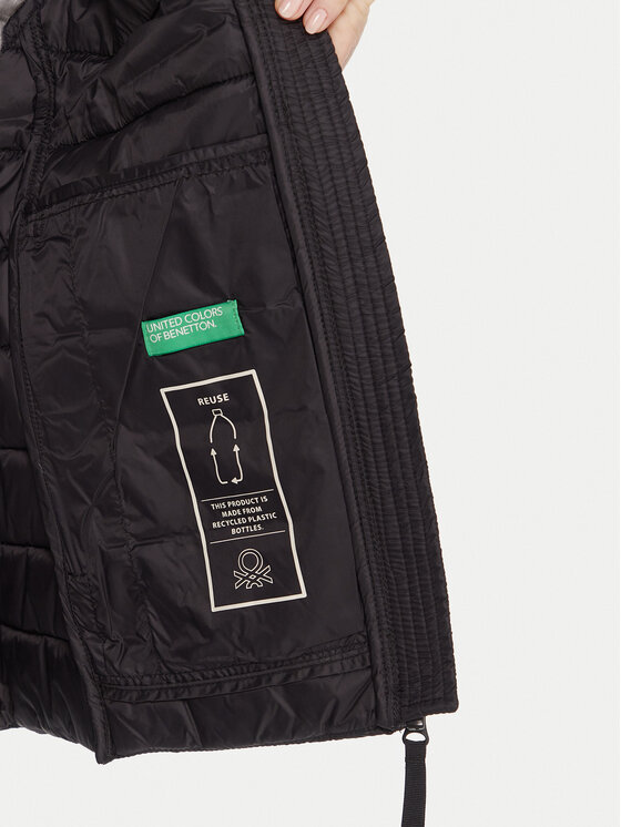 United Colors Of Benetton United Colors Of Benetton Športová vesta 2TWDDJ00V Čierna Slim Fit