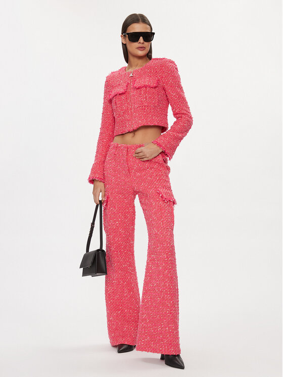 Patrizia Pepe Patrizia Pepe Pantaloni di tessuto 8P0601/A376-F592 Rosa Flare Fit