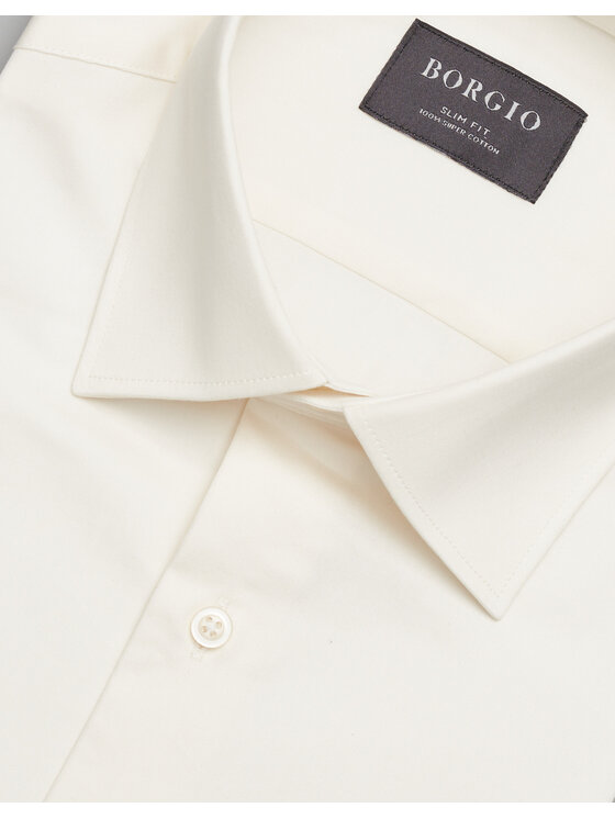 Borgio Borgio Koszula simeria Écru Slim Fit