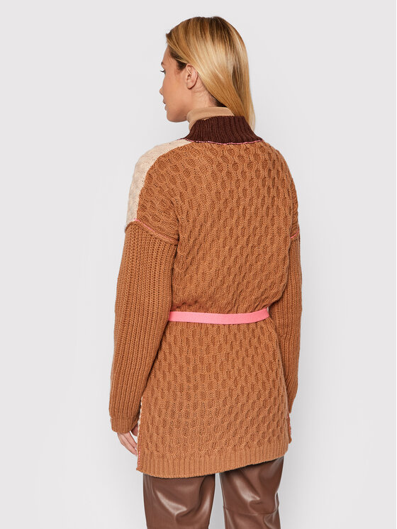 Cardigan 3M8385 Marrone Regular Fit