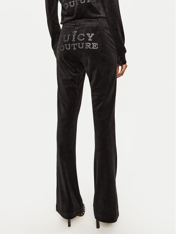 Juicy Couture Juicy Couture Спортивні штани Regal Lisa JCBBJ224829 Чорний Flare Fit
