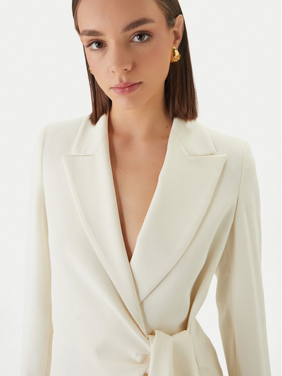 Marella Marella Sako Meandro 2613041053 Écru Slim Fit