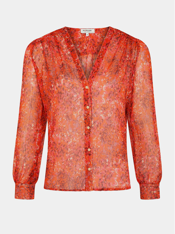 Morgan Morgan Camicia 241-COMIX.F Arancione Loose Fit