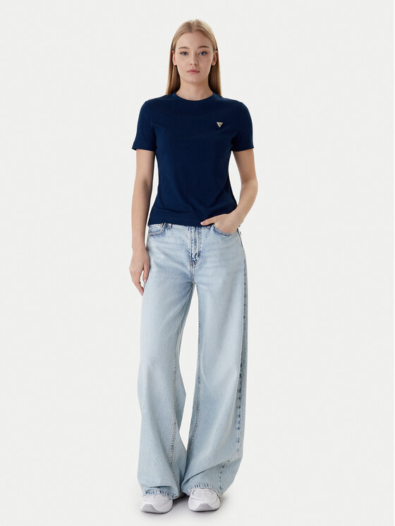 Guess Guess Тишърт V6RI17 KD741 Тъмносин Regular Fit