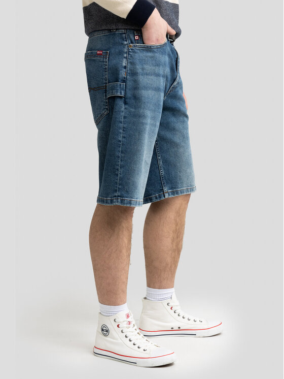 BIG STAR BIG STAR Szorty jeansowe ALEKSY_WORKWEAR_422_110 Niebieski Basic Fit