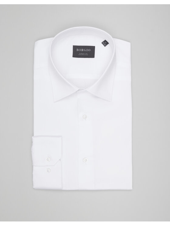 Borgio Borgio Koszula 00607 Biały Classic Fit