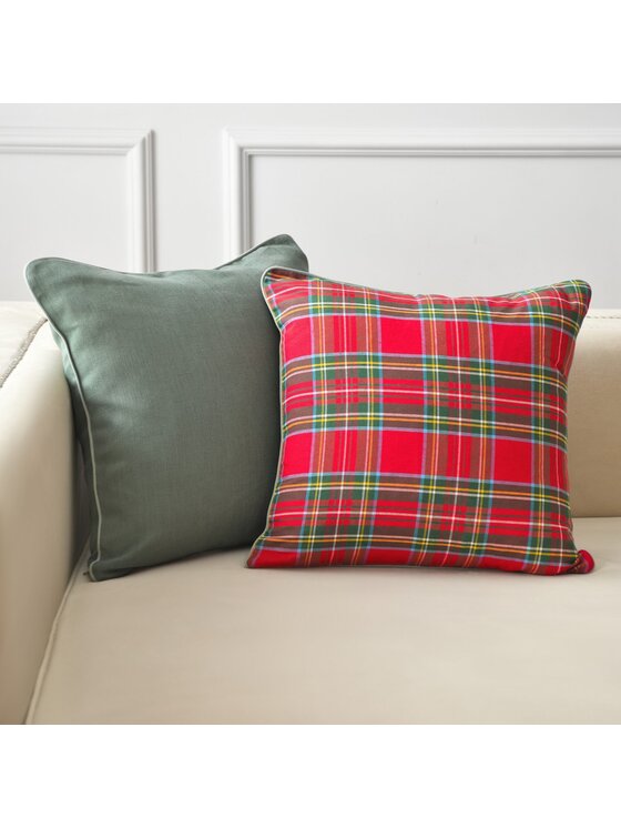 Roseberry Home Roseberry Home Poszewka dekoracyjna Red Tartan Czerwony