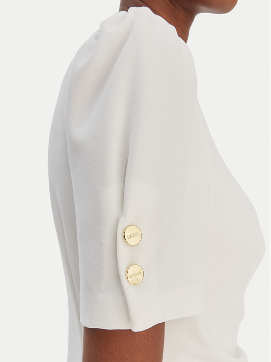 DKNY DKNY Abito da cocktail DD6A1666 Écru Slim Fit