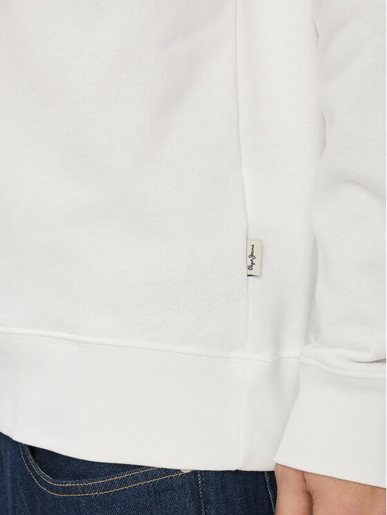 Pepe Jeans Pepe Jeans Felpa Ruwan PM582669 Bianco Regular Fit