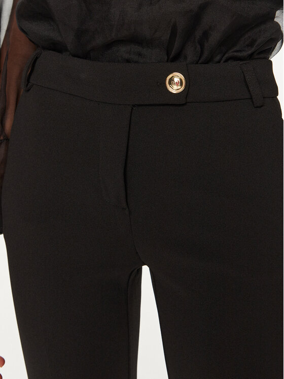Rinascimento Rinascimento Hlače iz tkanine CFC0119991003 Črna Regular Fit
