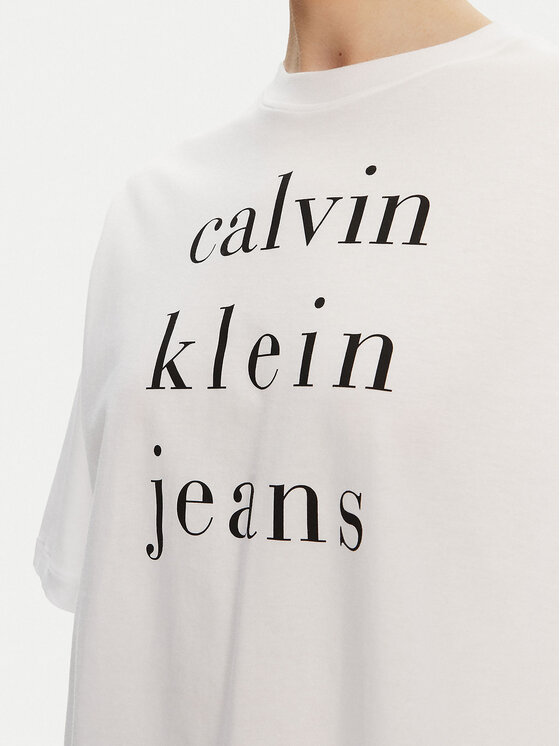 Calvin Klein Jeans Calvin Klein Jeans Тишърт LV047B827G Бял Relaxed Fit