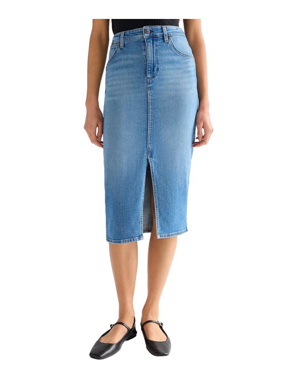 Wrangler Wrangler Spódnica jeansowa 112378225 Niebieski Regular Fit