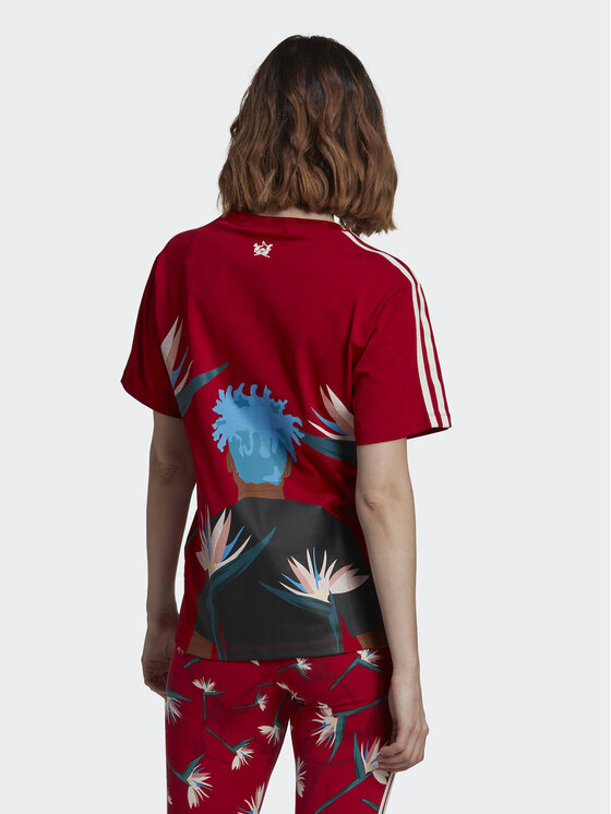 adidas adidas Póló THEBE MAGUGU HK5209 Piros Regular Fit