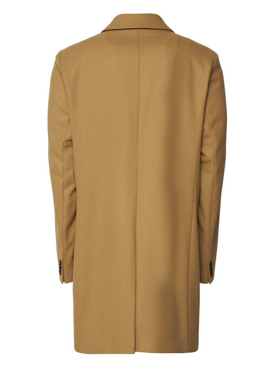 HUGO HUGO Palton de lână 50569210 Bej Slim Fit