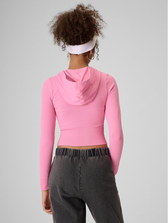 4F 4F Bluza ESSENTIAL Różowy jasny Slim Fit