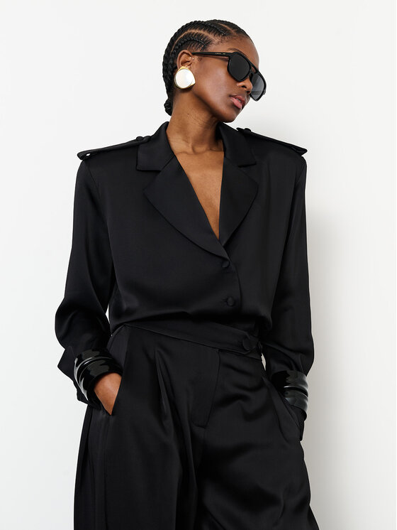 La Mania La Mania Camicia RETRO Nero Classic Fit