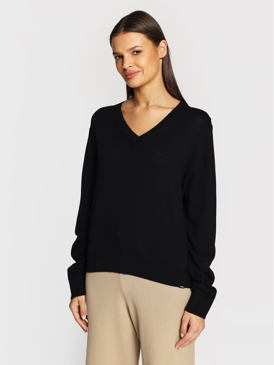 Ecoalf Pulover Keep GAKNKEEPA6261WW22 Črna Regular Fit