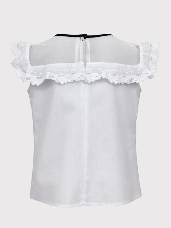 SLY SLY Bluzka 3S-105 Biały Classic Fit