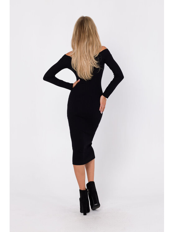 Made of Emotion Made of Emotion Vestito di maglia M757 Nero Modern Fit