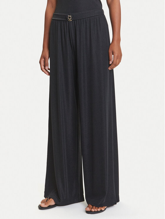 Emporio Armani Emporio Armani Kalhoty z materiálu EW000594 AF12206 FC043 Černá Wide Leg