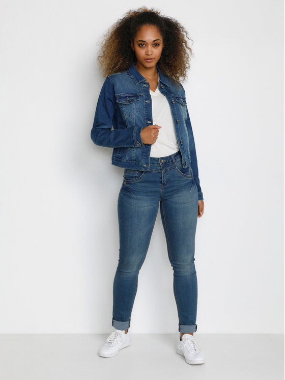 Giacca di jeans Lisa 10650245 Blu scuro Slim Fit