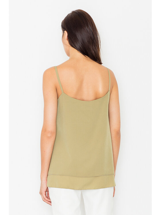 FIGL FIGL Bluzka M481 Khaki Regular Fit