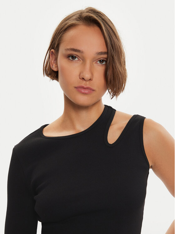 REPLAY Replay Bluză W3142 .000.23747 Negru Slim Fit