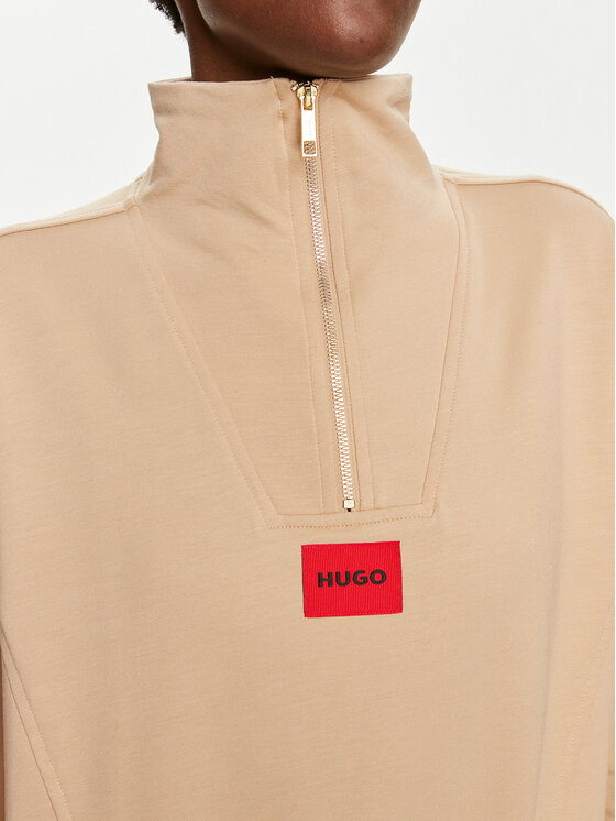 HUGO Hugo Majica dugih rukava Talua 50508701 Bež Relaxed Fit