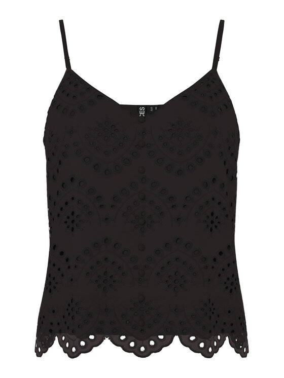 Pieces Pieces Top Vilde 17156563 Czarny Regular Fit