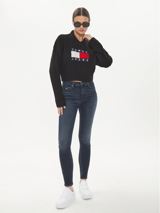 Tommy Jeans Tommy Jeans Blugi Nora DW0DW19257 Bleumarin Skinny Fit