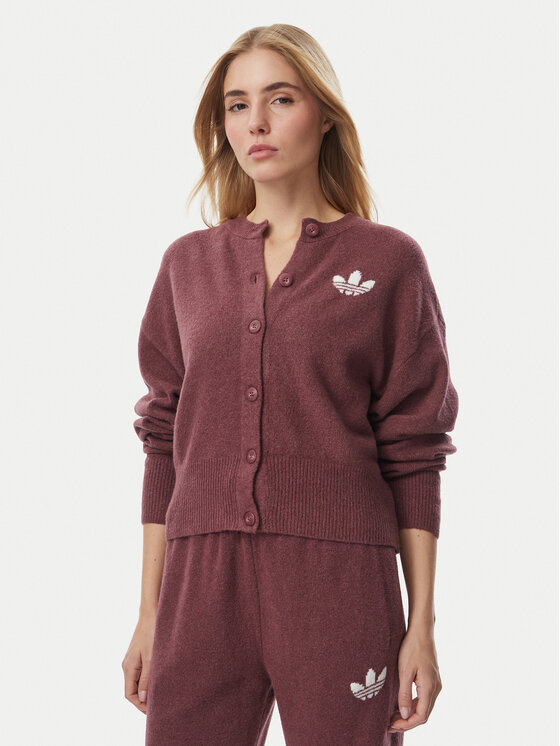adidas adidas Кардиган Essentials IA4454 Тъмнорозов Loose Fit