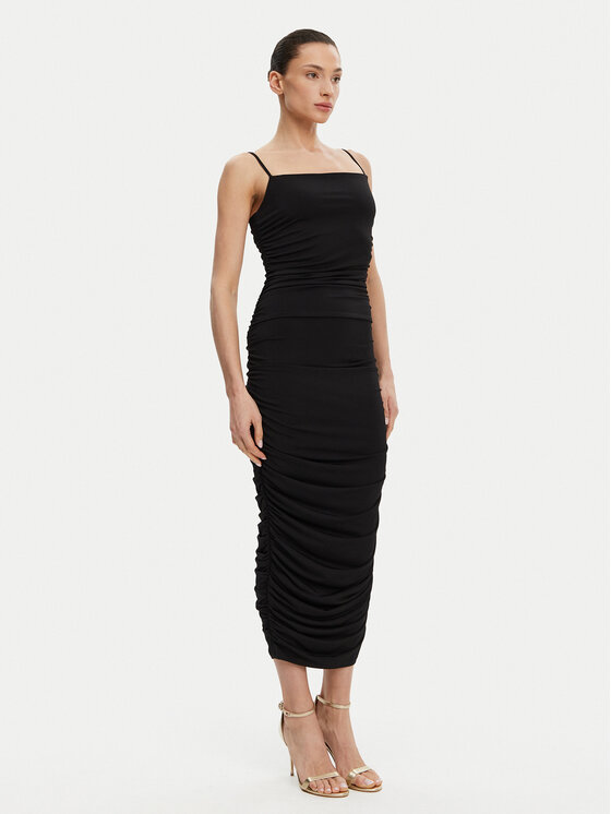 MICHAEL Michael Kors MICHAEL Michael Kors Koktel haljina MS582MIH6J Crna Slim Fit
