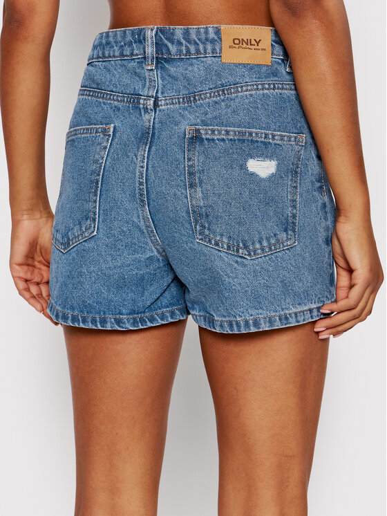 ONLY ONLY Τζιν σορτσάκια Jagger 15245695 Μπλε Mom Fit