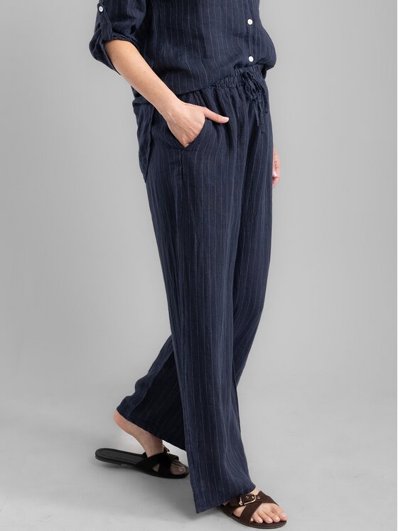Perso Perso Dámske nohavice PTE254998F Tmavomodrá Regular Fit