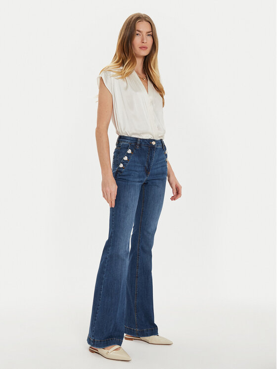 Motivi Motivi Jeans hlače P481Q203448N Mornarsko modra Regular Fit