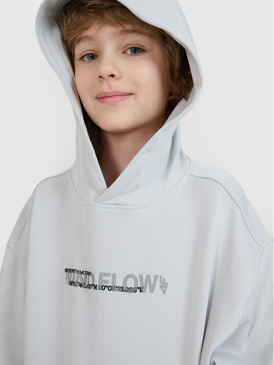 4F 4F Bluza OFF TRACK Szary jasny Oversize
