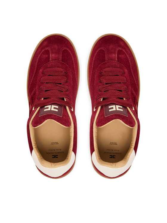 Elisabetta Franchi Elisabetta Franchi Sneakersy Low Cut Lace Up F4A9-E0340-0071 S Bordowy