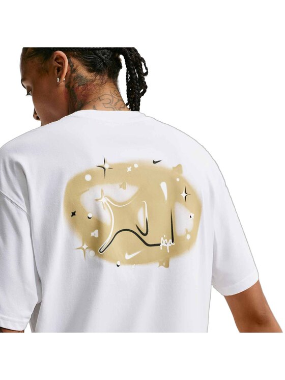 Nike Nike T-Shirt AW U NK DF AJA AIRBRUSH TEE Biały Regular Fit