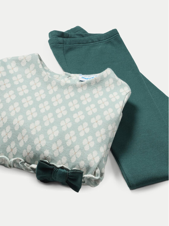 Mayoral Mayoral Komplet bluza in legice 2713 Zelena Regular Fit