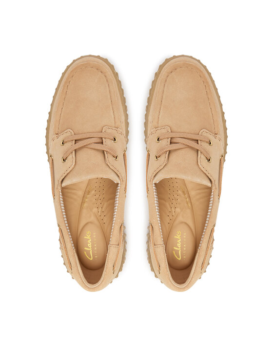 Clarks Clarks Półbuty Torhill Boat 26186301 Beżowy