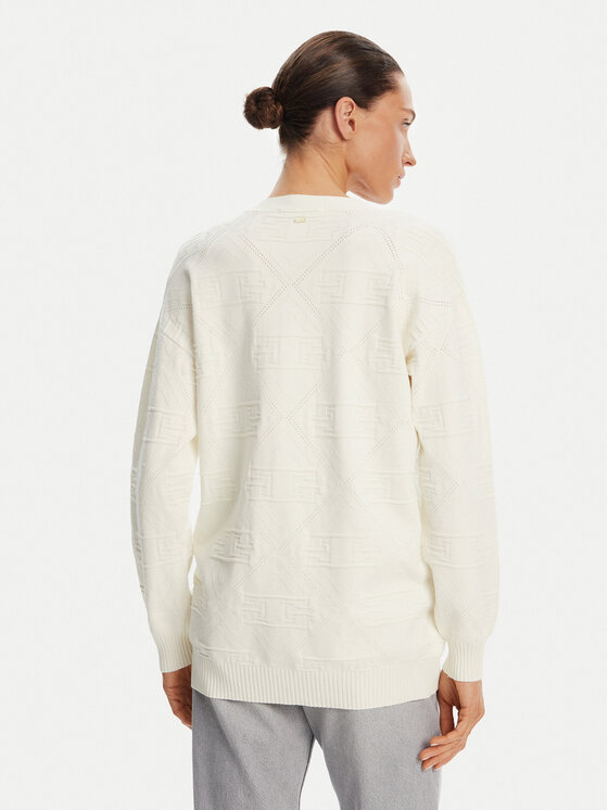Gaudi Gaudi Strickjacke 421FD53019 Écru Regular Fit