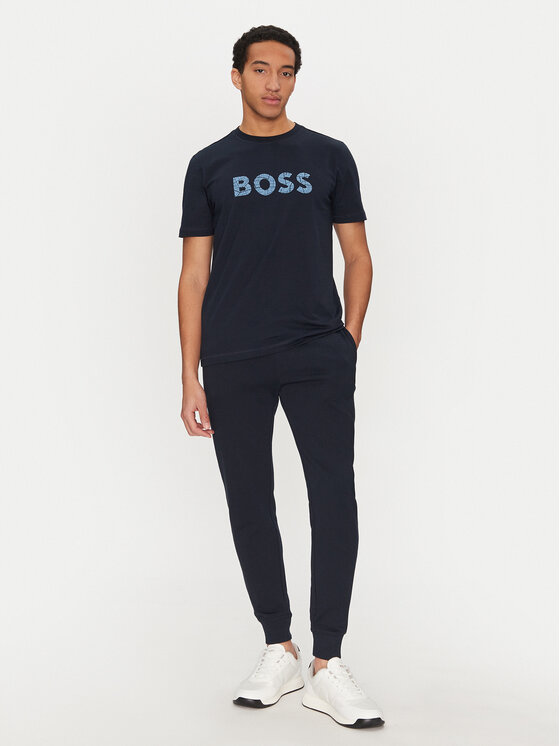BOSS BOSS Marškinėliai 50534923 Tamsiai mėlyna Slim Fit