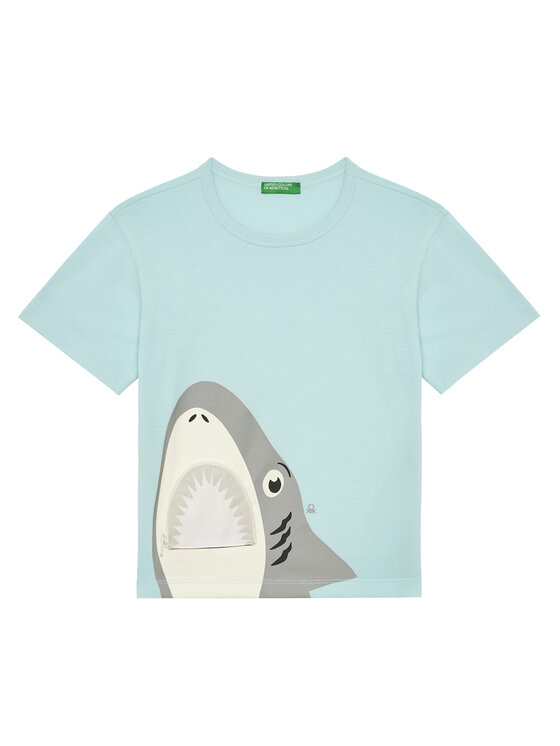 United Colors Of Benetton T-Shirt 3I1XG10JL Niebieski Regular Fit
