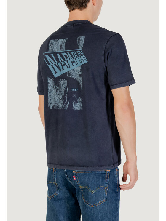 Napapijri Napapijri T-Shirt S-AREN SS Μπλε Casual Fit