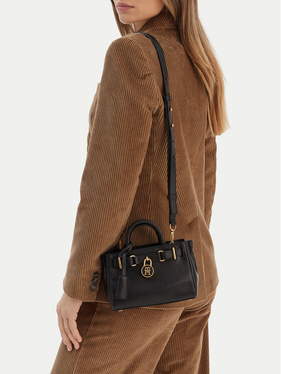 Tommy Hilfiger Tommy Hilfiger Kabelka American Icon Micro Tote Leather AW0AW18167 Černá