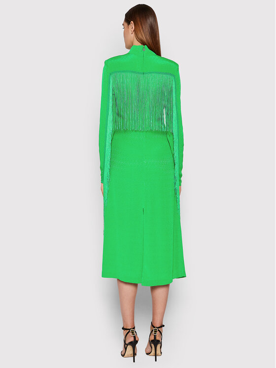 ROTATE ROTATE Sukienka codzienna Reba Fringe RT872 Zielony Loose Fit