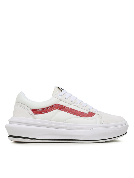 Vans old skool 2025 white red line