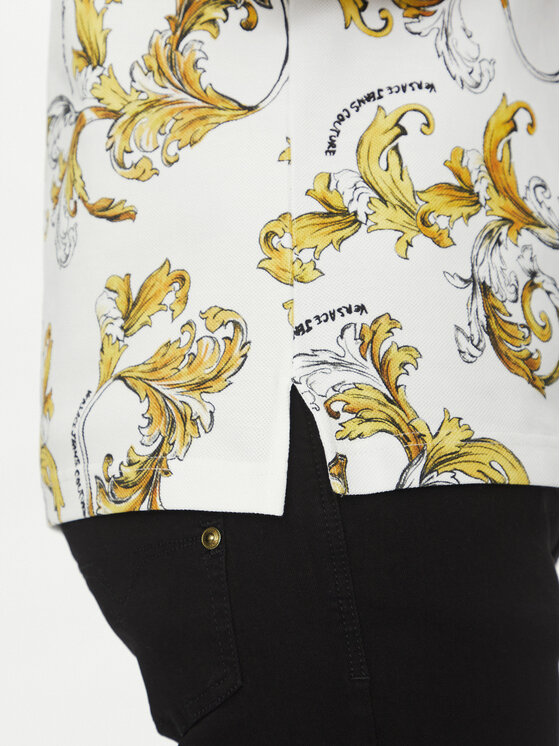 Versace Jeans Couture Versace Jeans Couture Polo marškinėliai 78GAG6S0 Balta Regular Fit
