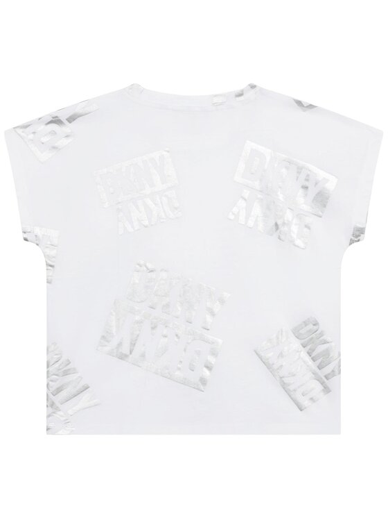 DKNY DKNY T-Shirt D35S77 D Biały Regular Fit